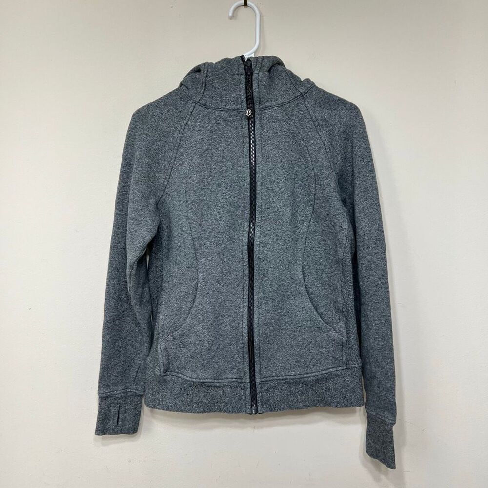 Lululemon Gray Full Zip Scuba Sweater 8 Women